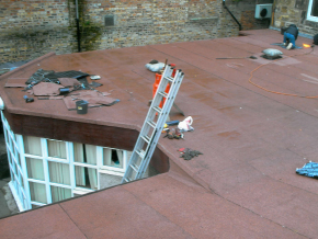 Replacement flat garage roof